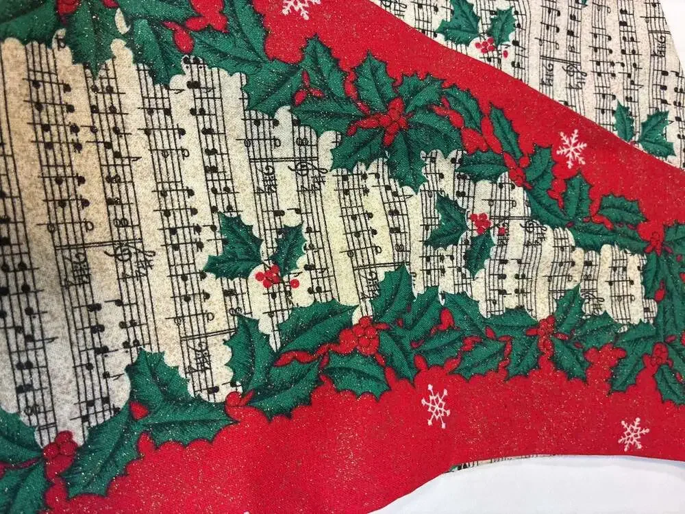 Vintage Fabric Traditions Holiday Harmony Christmas Vest Sewing Panel